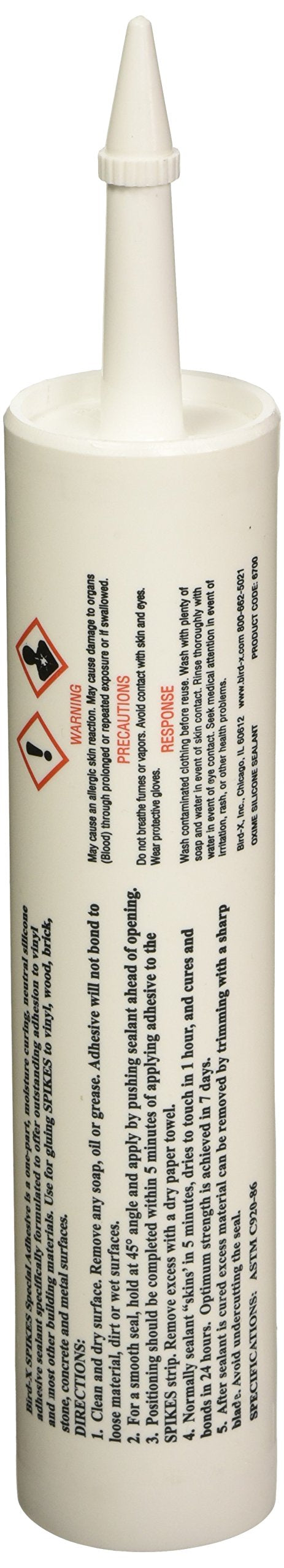 Bird-X Special Bird Spike Adhesive SSA, One Cartridge