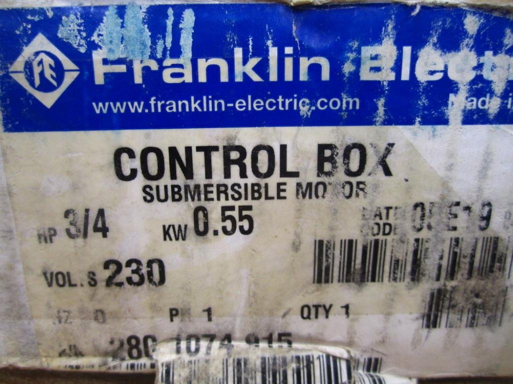 Control Box, 3/4HP, 230V, 1Phase