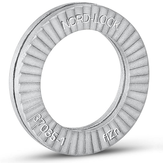 Wedge Locking Washer, Carbon Steel, Zinc Flake Coated, M8 (5/16"), 20 Pack